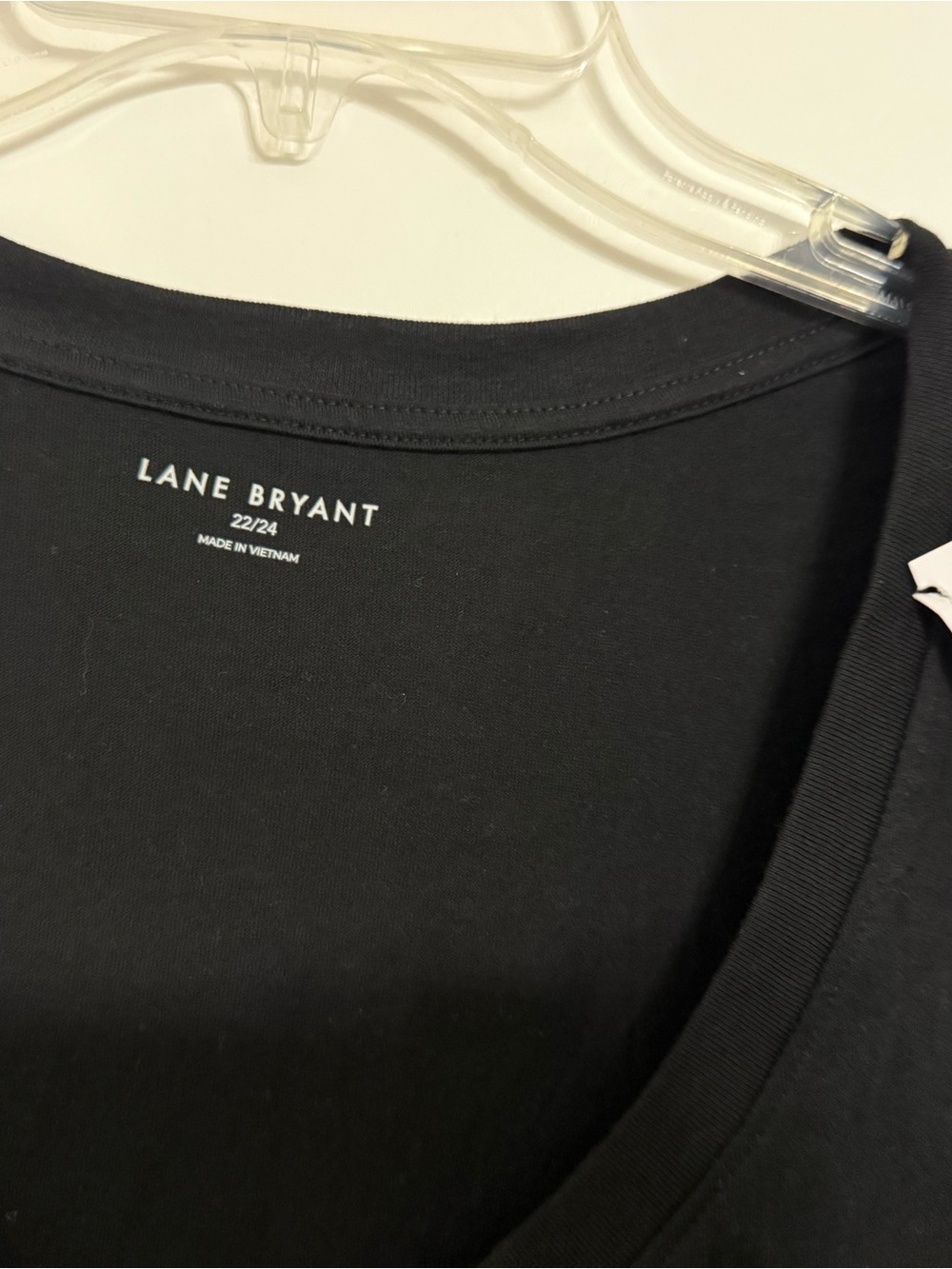 Lane Bryant Black Scoop Neck Short Sleeve Tee